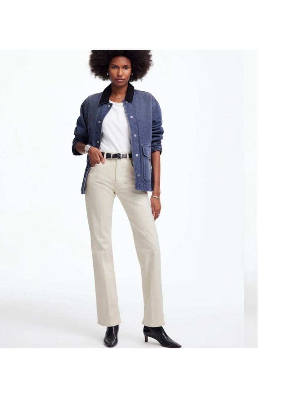 Madewell The Relaxed Bootcut in Vintage Ivory Size 29